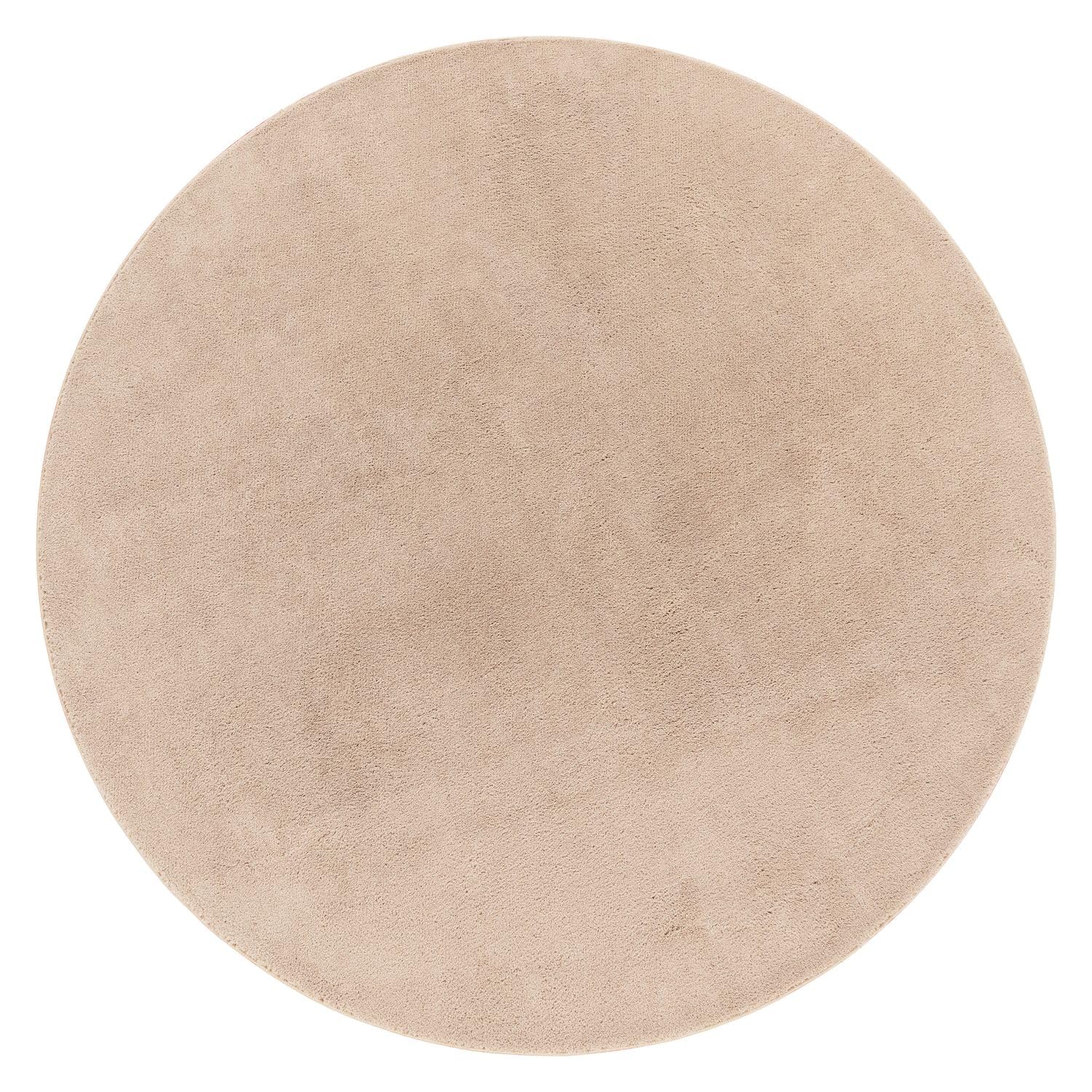 Tappeto Soggiorno Moderno In Poliestere, Pelo Corto Lavabile In Lavatrice, 140x200 Cm, Colore Crema