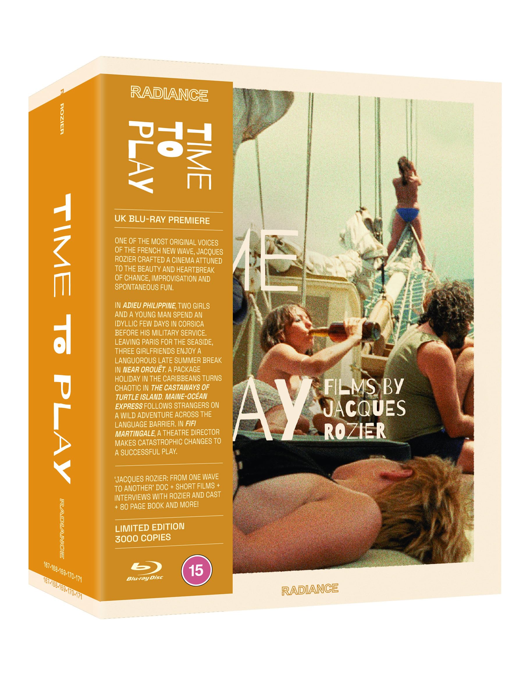 Time to Play: Films by Jacques Rozier (Limited Edition) [Blu-ray] [Region B]