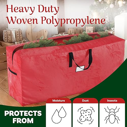 Miniatura 2 de Bolsa de almacenamiento para árbol de Navidad - Bolsa impermeable que contiene árboles artificiales de hasta 9 pies, decoraciones navideñas,