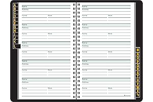 AT-A-GLANCE Telephone Address Book, Black