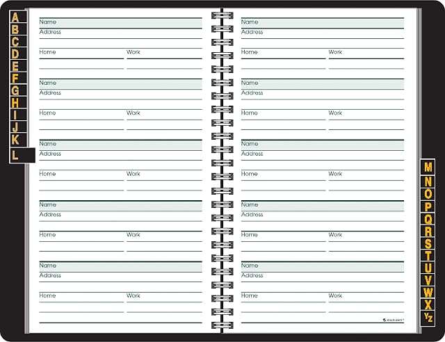 AT-A-GLANCE Telefones/agenda de endereços, impressão grande, 500 entradas, 21 x 14 cm, preto (80LP1105, pequeno)