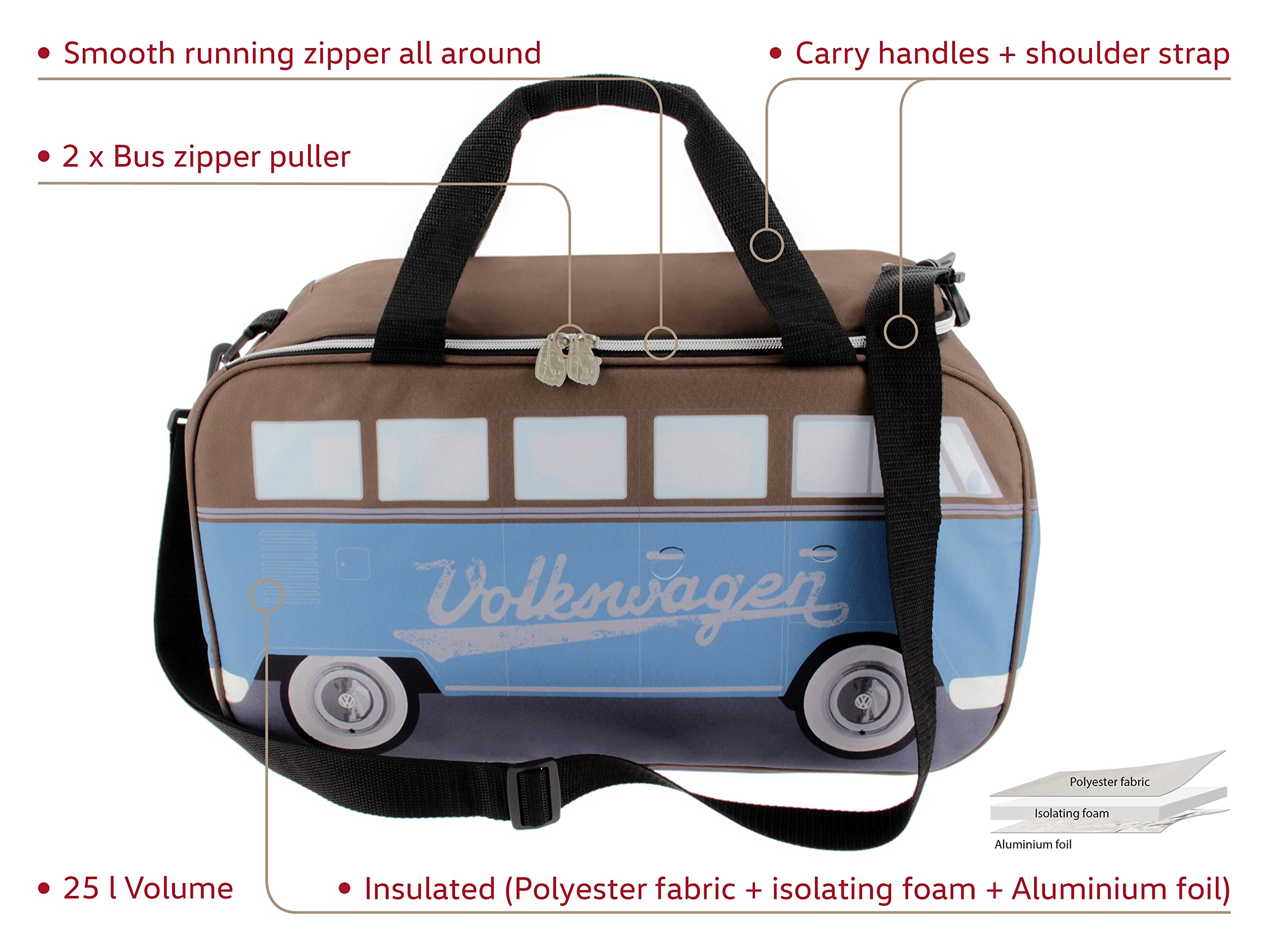 BRISA VW Collection - Volkswagen Hippie Bus T1 Camper Van torba chłodząca 25 l