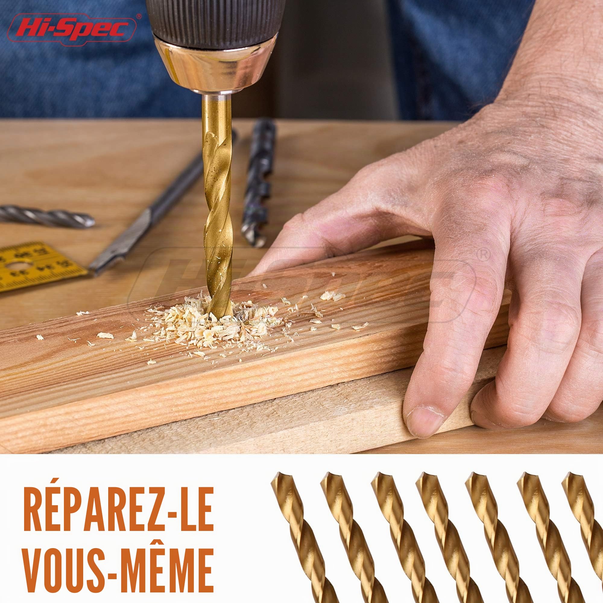 Lot de 99 Forets HSS Acier Revêtu Titane (1-10 mm) - Kit Complet Bois Métal Plastique avec Coffret Rangement