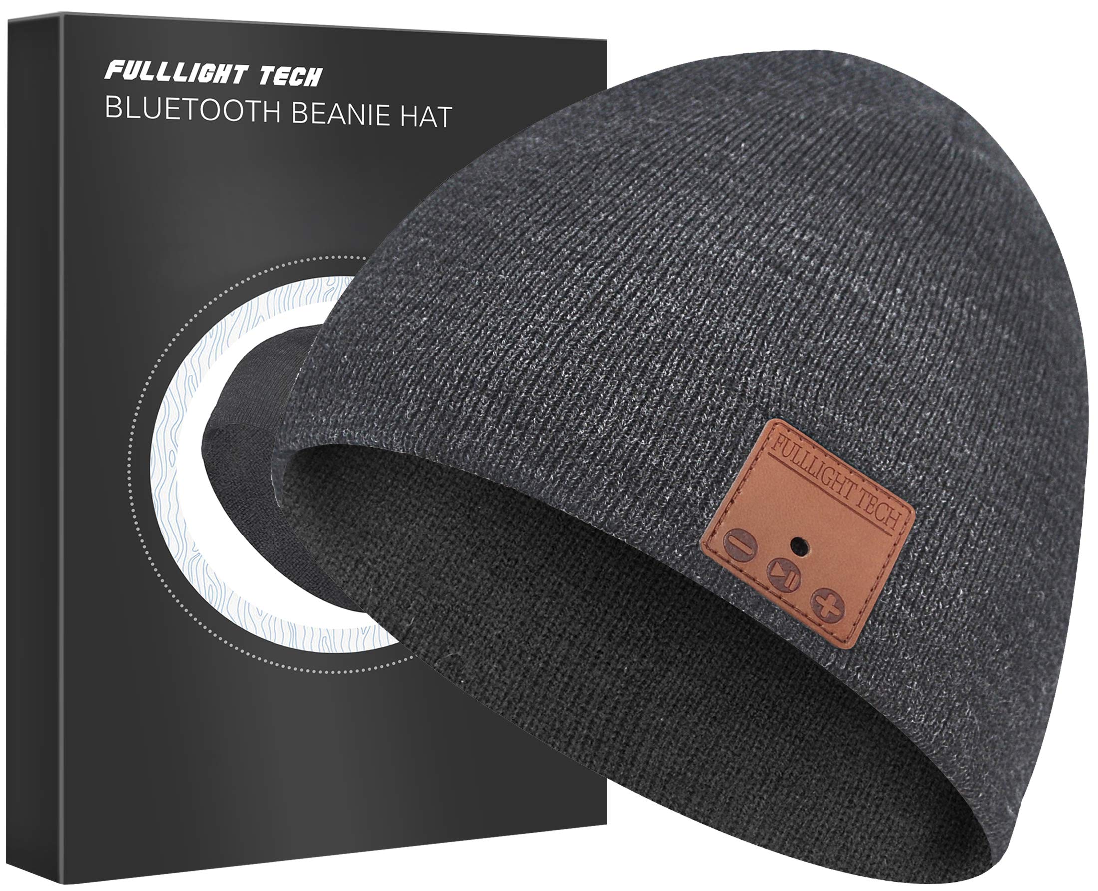 FULLLIGHT TECHBluetooth Beanie Headphones Hat Unique Christmas Gifts Dark Gray