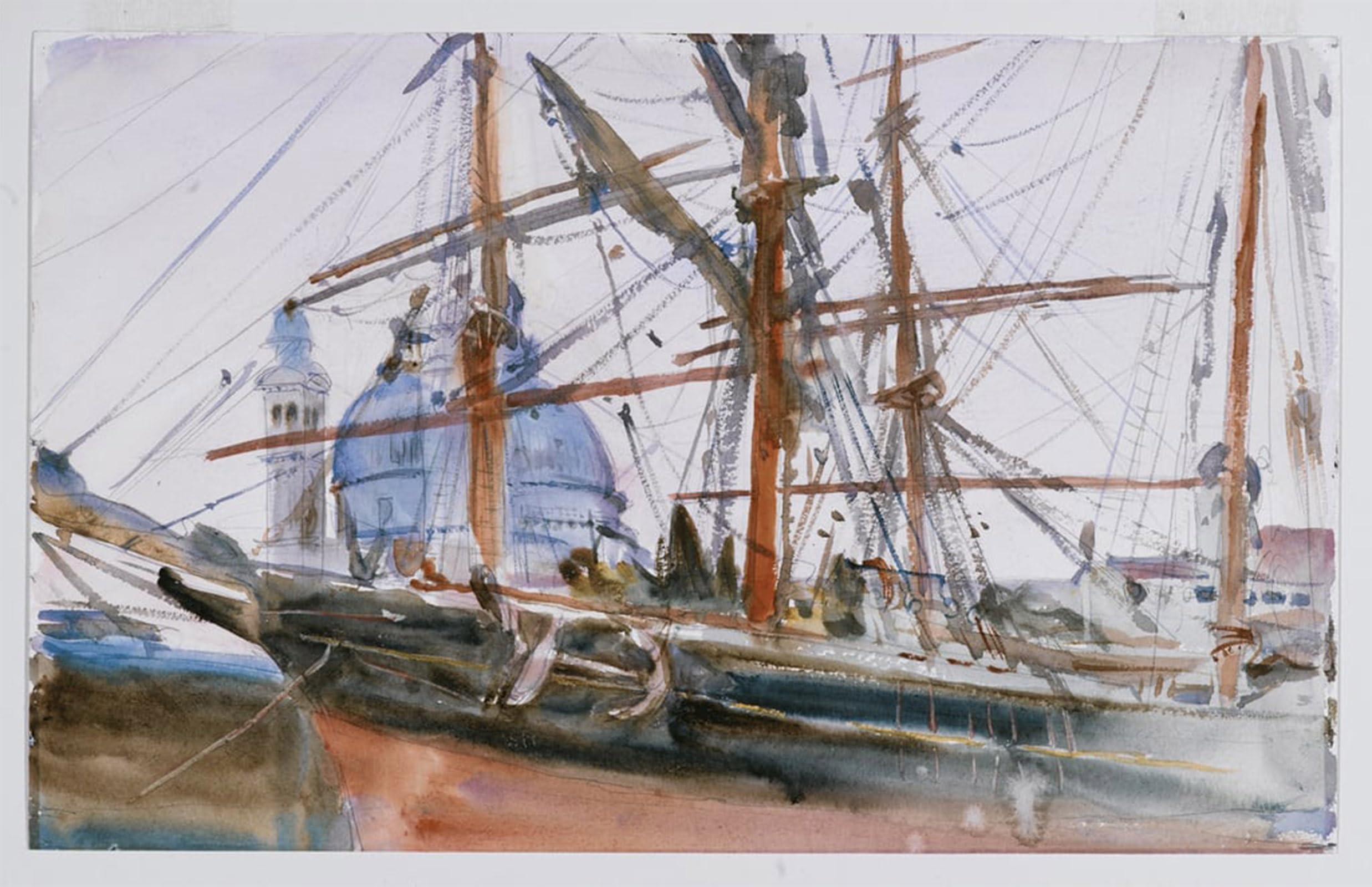 ARTXLXXBN Famous Prints Artwork Pictures Poster Painting Art Rigging by John Singer Sargent Artwork Landscape Pictures for Home Decor 60x90cm