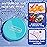 Serfeymi Small Pill Box - 3 Compartments Portable Pill Box for Purse Pocket, Compact Mini Travel Pill Case - Suitable for Medicine, Vitamin, Fish Oil, Supplements - Light Blue(Logo)