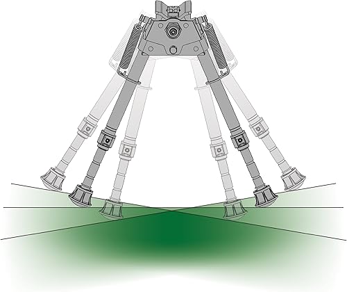 Miniatura 2 de Caldwell XLA Pivot Bipod with Adjustable Notched Legs and Slim Folding Design for Easy Transport Rifle Stability and Target Shooting