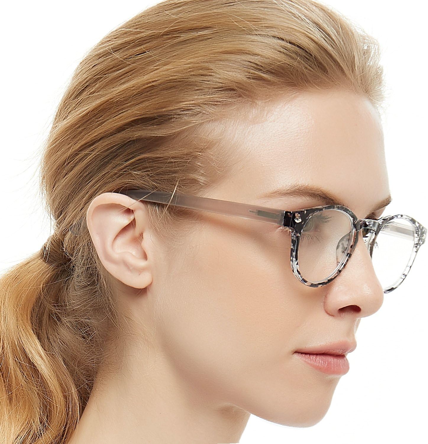 OCCI CHIARI Lightweight Designer Acetate frame Stylish Reading Glasses For Women(Black,1.0)