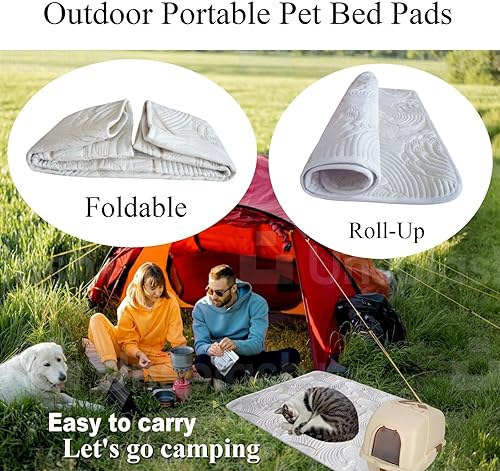 Miniatura 7 de Funda protectora cuadrada para muebles de perros y gatos con respaldo impermeable, 28 x 28 pulgadas, tela lavable contra la incontinencia de orina,