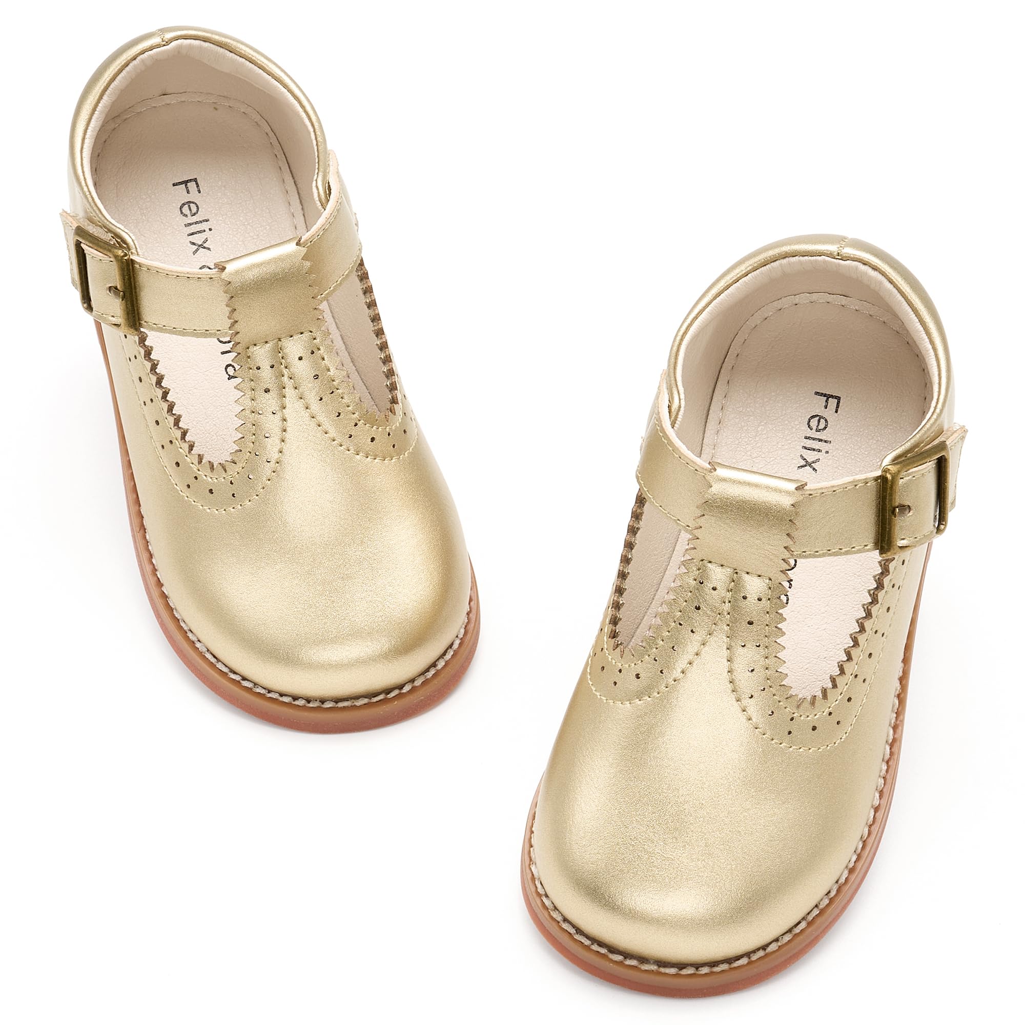 Felix &amp; Flora Toddler Little Girl Mary Jane Dress Shoes - Ballet Flats for Easter Flower Girl Party School Shoes.