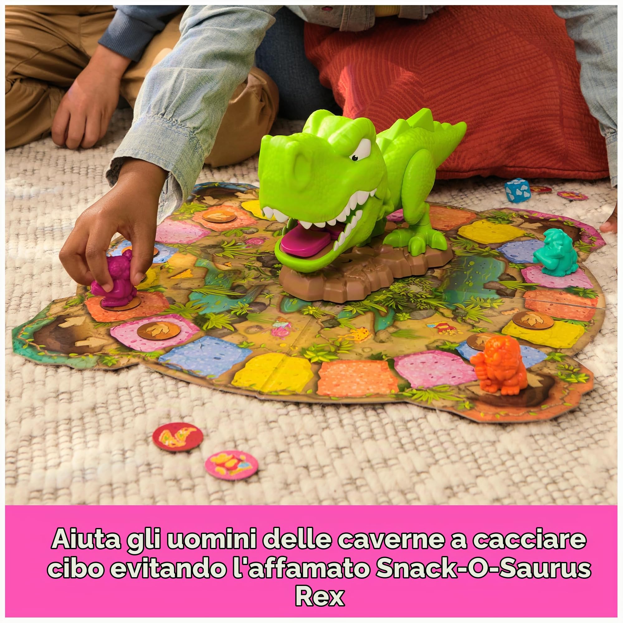 Snack-O-Saurus Rex - Een interactief bordspel voor snackliefhebbers en dinofans, grappig familiespel, bordspel voor spelletjesavond met het hele gezin