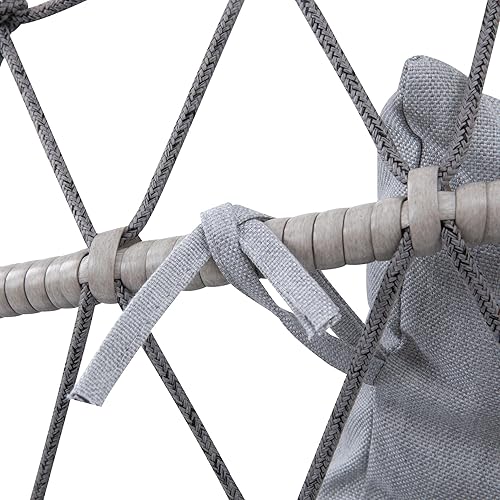 Miniatura 4 de Silla colgante de huevo para exteriores, silla hamaca con soporte para interiores, silla colgante de mimbre bohemia con soporte de 350 libras de