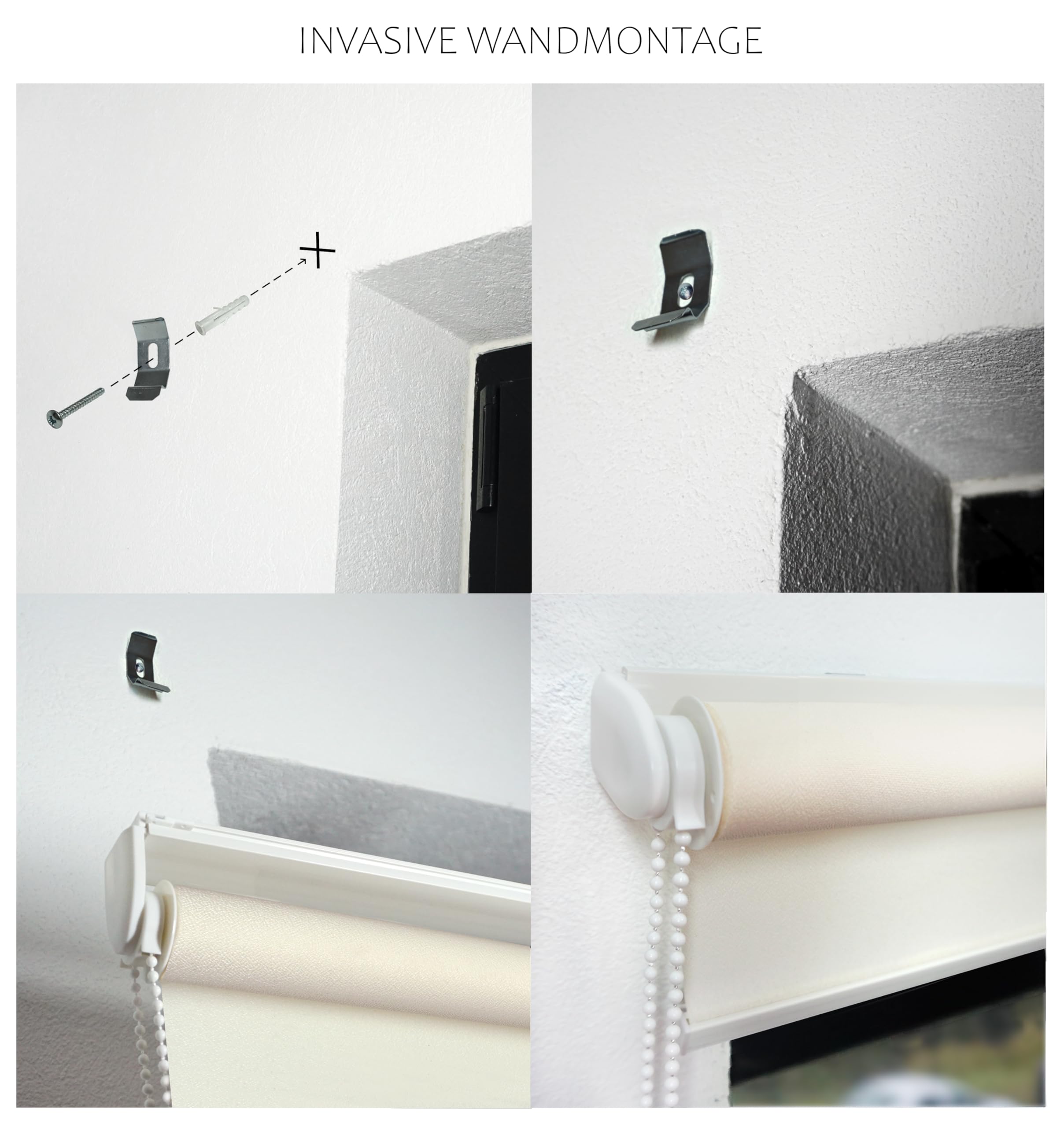 Rollmayer Verdunklungsrollo mit Bohren Thermo Graphit 150x150 cm BxH | Thermorollo Seitenzugrollo Thermo Rollo fur Fenster und Tur