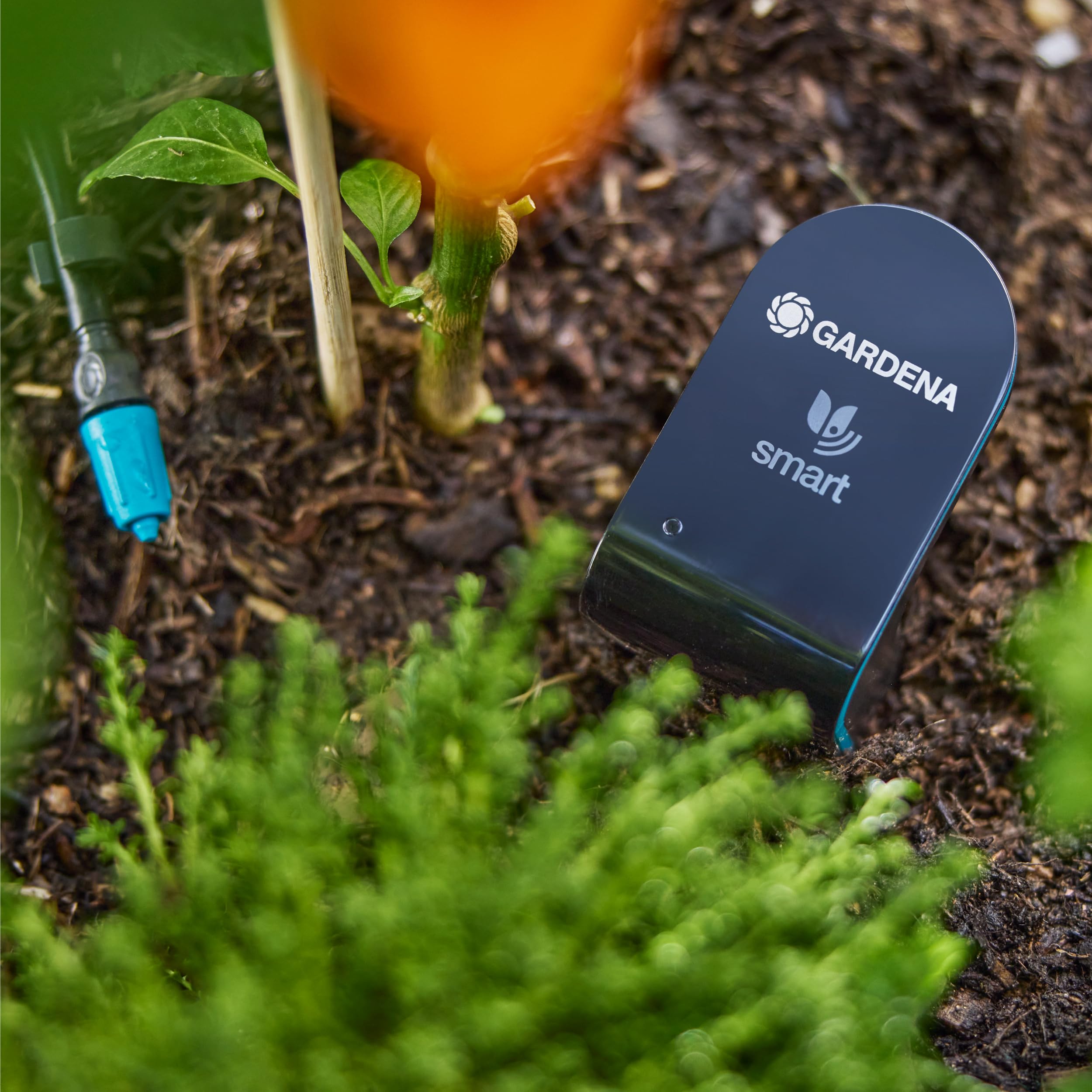 Gardena Set Irrigazione smart con Sensore Umidità Computer Irrigazione smart: Irrigazione basata sui dati*, Integrazione con smart home*, Include il sensore di umidità del terreno (19045-20)