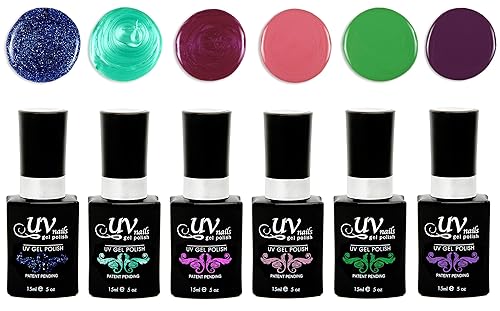 Esmalte de uñas de gel curado con lámpara UV o LED, juego de 6 unidades (HONOLULU)