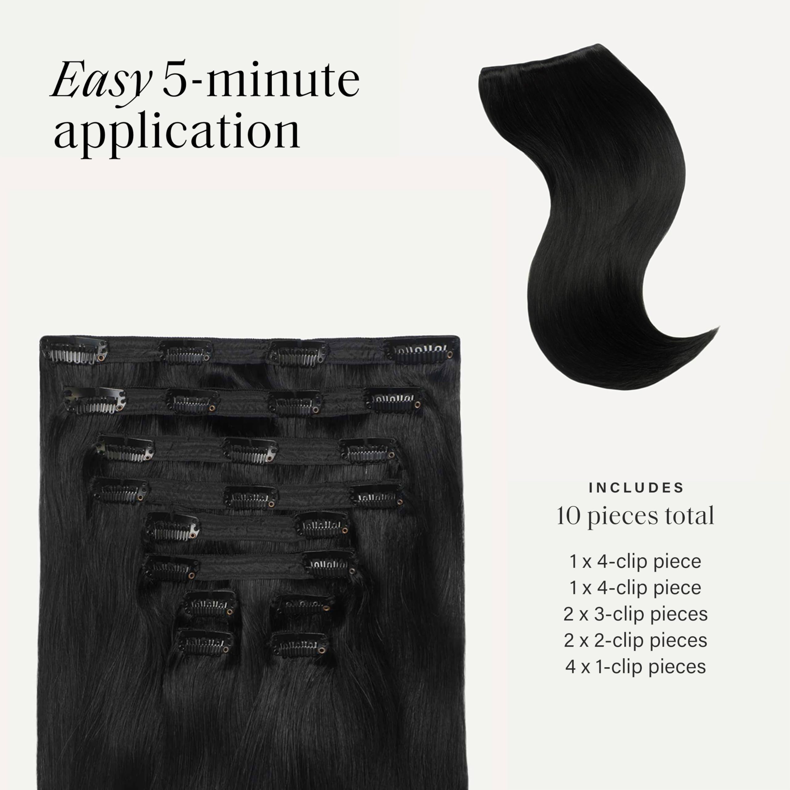 Luxy’s hair extensions. Jet black color, worn only once. Top Clip-In Hair Extensions for a Natural Look | TikTok main image 3