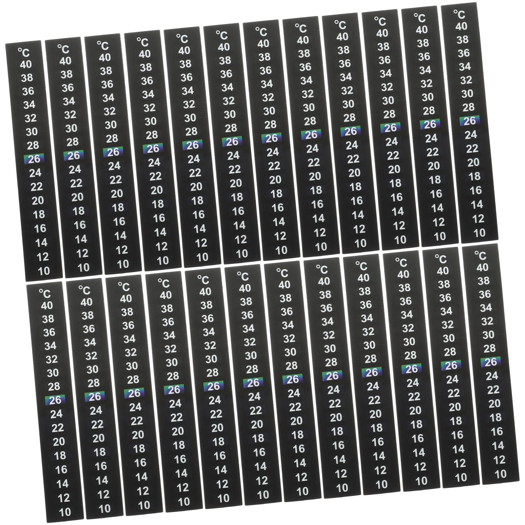 BESPORTBLE 150piezas De Temperatura Interior De Discoloración De Cristal Líquido Medidor De Temperatura Para Acuarios y Terrarios Rango De Fácil De Usar y Adherir