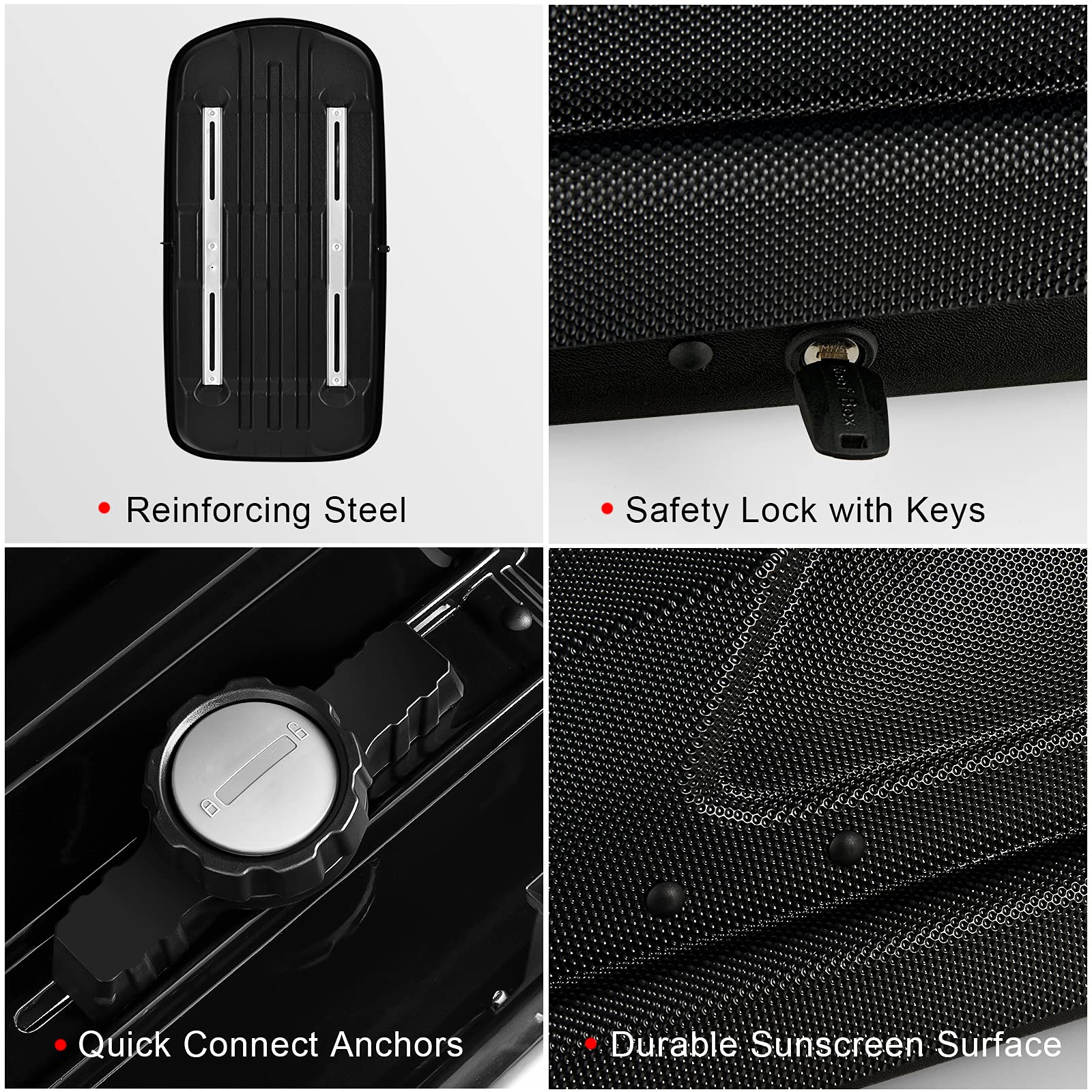 Goplus Cargo Box, Waterproof Rooftop Cargo Carrier, Heavy Duty Roof