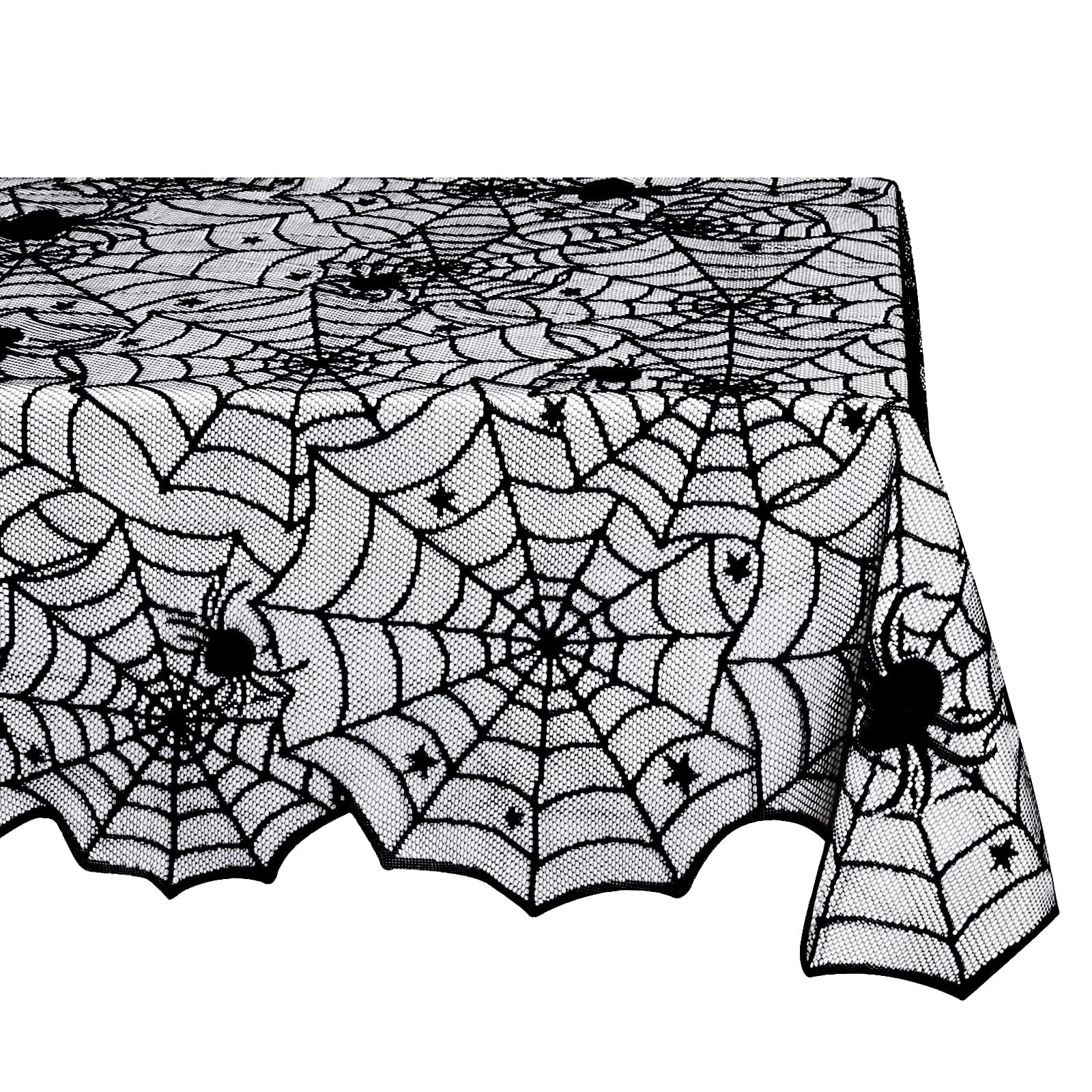 Halloween Table Cloth Lace Spider Web 135x180 cm for Halloween Decoration