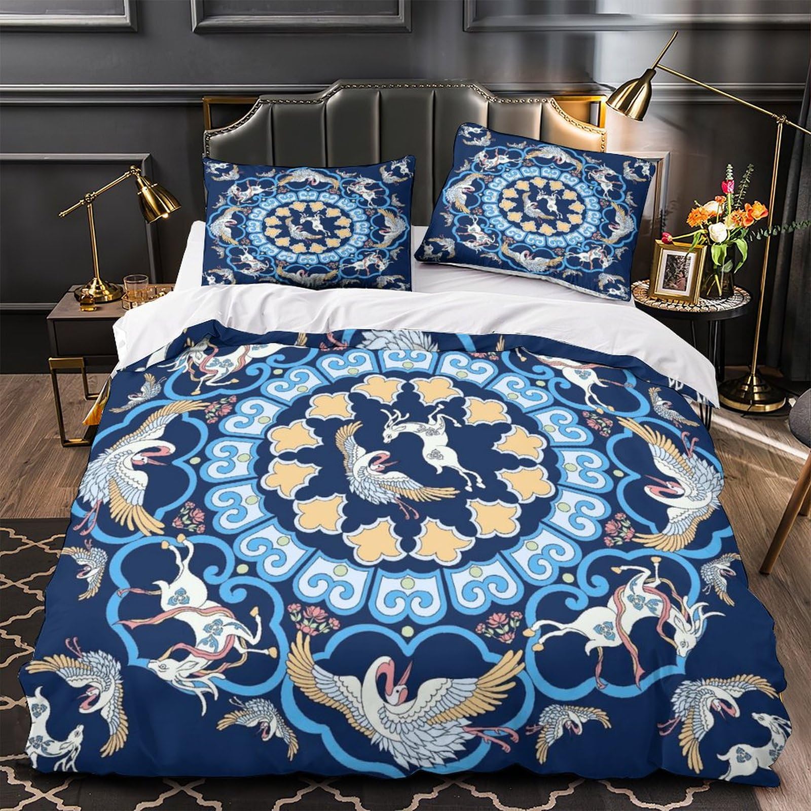 Stampato in 3D Pronipote tibetano Copertina Stampata Microfibra Disegnata Biancheria Da Letto Ipoallergenico Con 2 Federe,King（220x240cm）, Per Adolescenti E Adulti