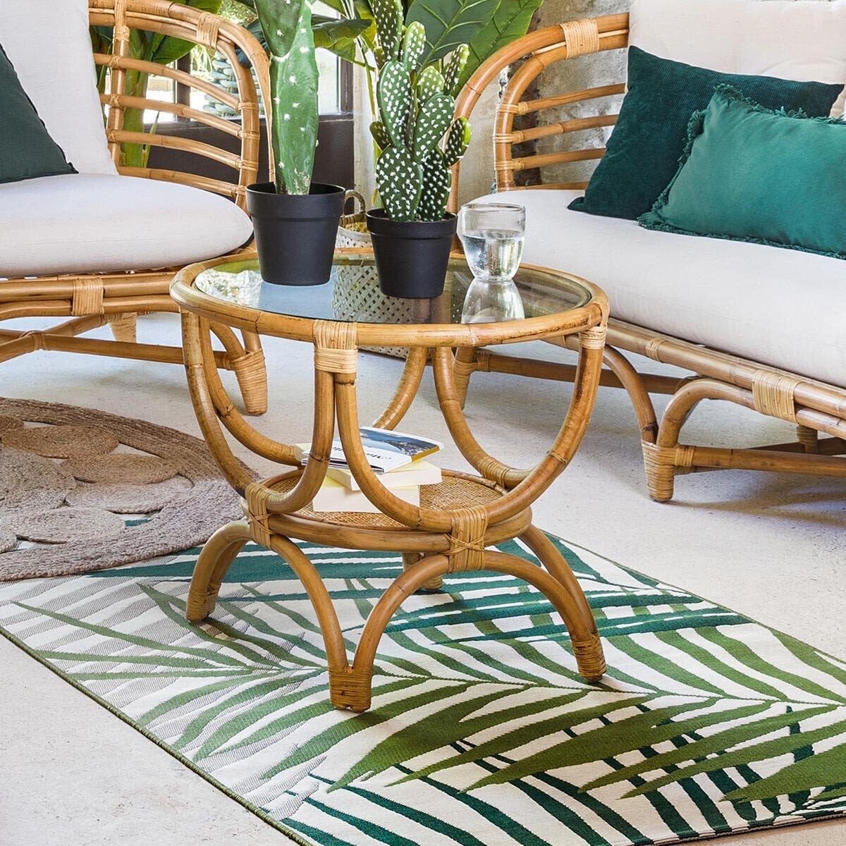 ATMOSPHERA CREATEUR D'INTERIEUR - Tavolino farah in rattan d59cm