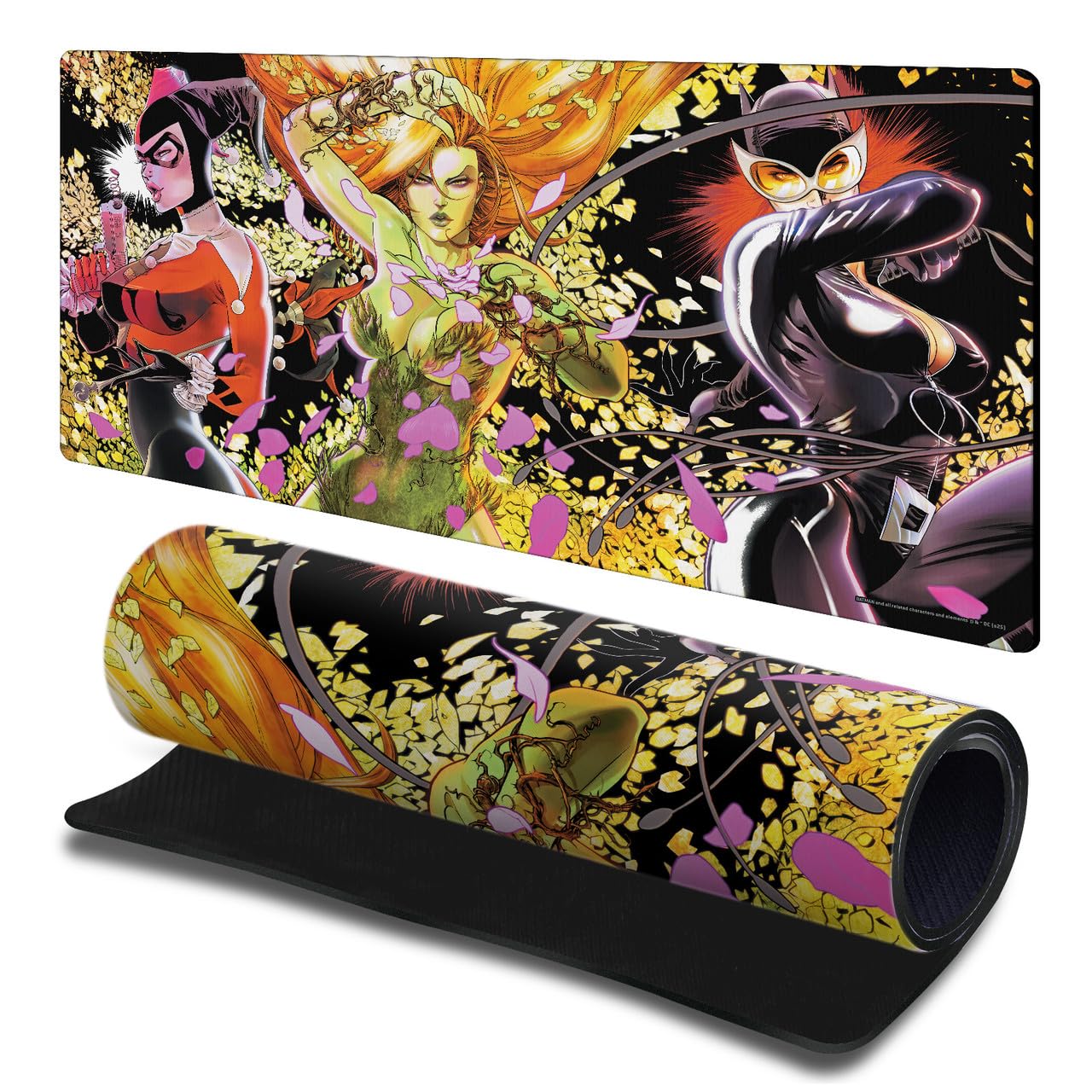 Head Case Designs Officially Licensed Batman DC Comics Gotham City Sirens Logos And Comic Book 23.62 x 11.81 x 0.12 inches (600 x 300 mm) - L Gaming Office Desk PC Keyboard Mouse Mat Pad