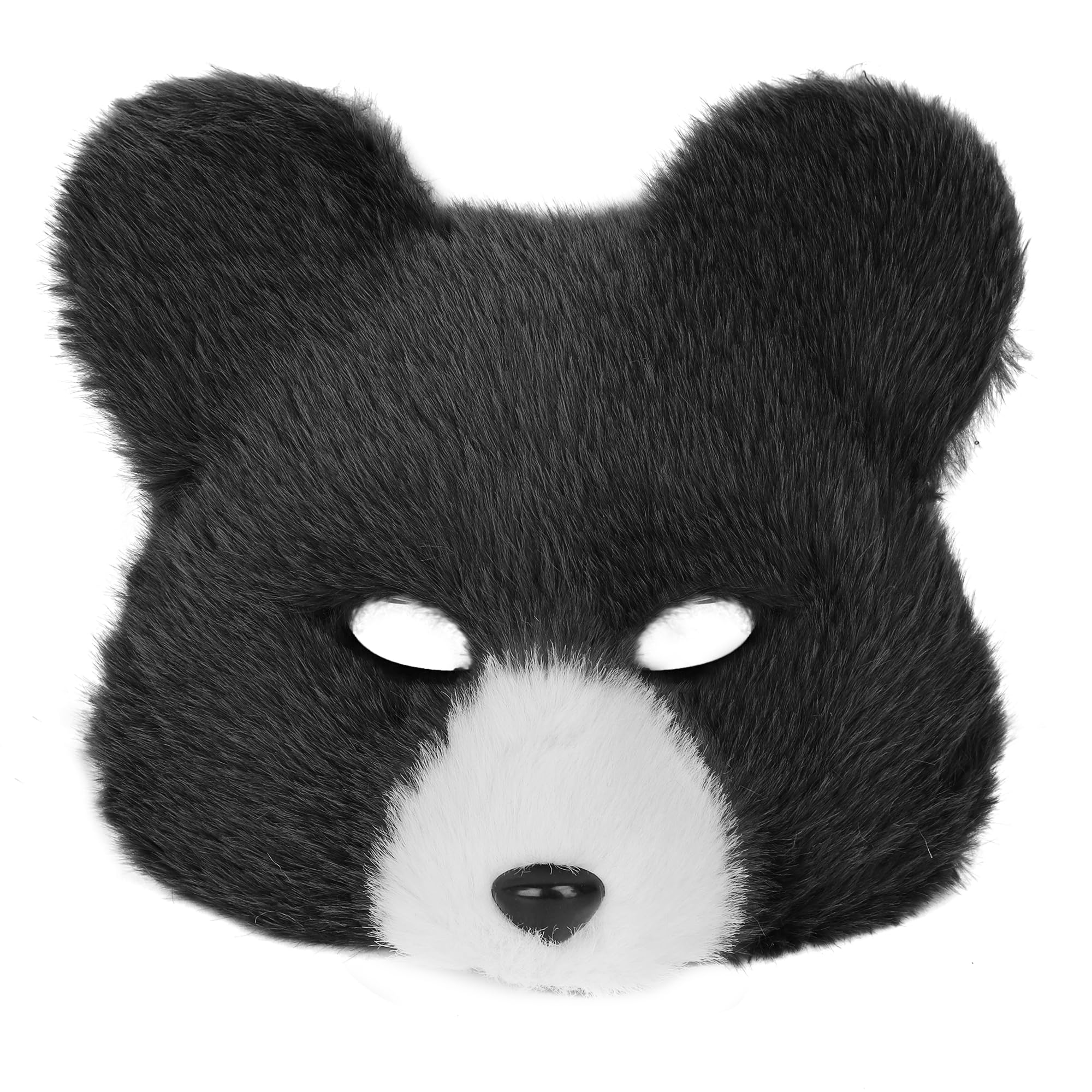 Halloween Realistic Bear Face Mask Adult Furry Plush Animal Head Mask Headwear for Cosplay Halloween Christmas Easter Carnival Masquerade Cosplay Costume Party Stage Performance Fancy Dress Up โ image 1