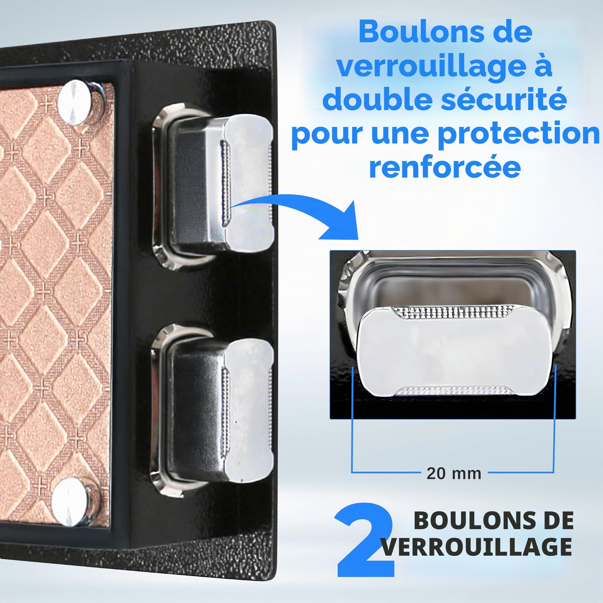 SereneLife Coffre-Fort pour Maison | Accès Électronique par Empreinte Digitale, Coffre à Argent pour Maison et Bureau, Clavier Tactile & Serrure, Acier, Inclut 2 Clés Maîtresses