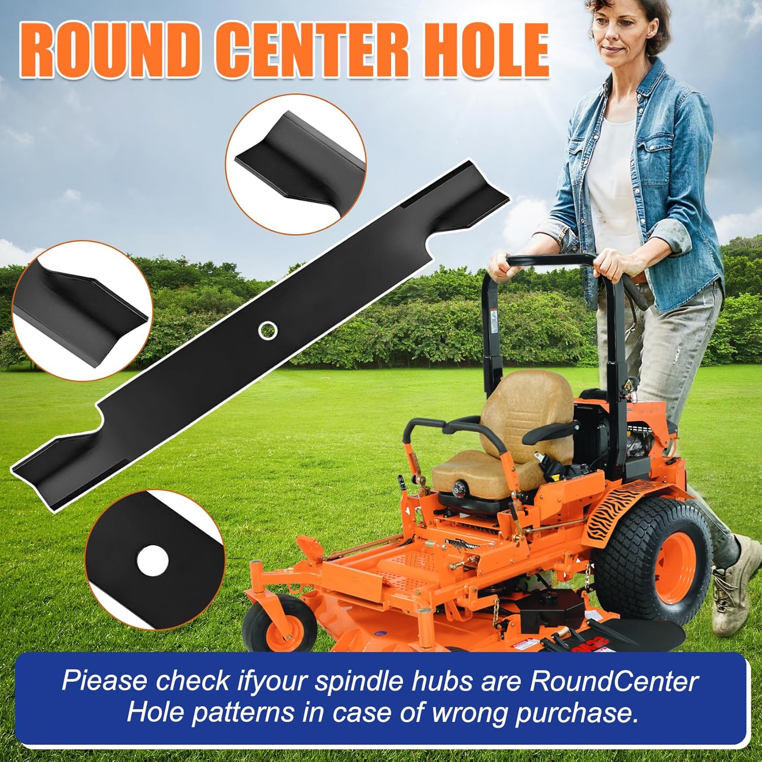 Upgrade 115-9650-03 115-2454-03 Lawn Mower Blades Replace for Toro Timecutter 54 Blades, for 115-4999 115-4999-03 18-3/4" Mower Blade