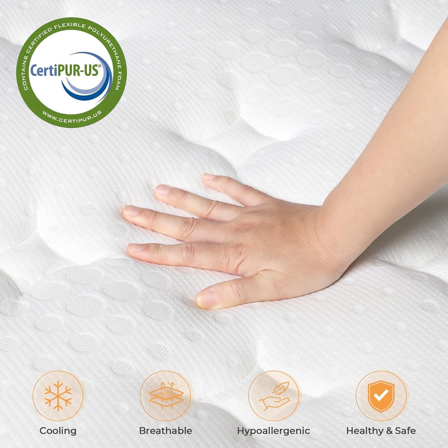 Vesgantti King Size Mattress 5FT, 12 Inch Hybrid Mattress with Breathable Foam and Individually Pocket Spring - Edge Support & Motion Isolation, Medium Firm - King Size (150x200x30cm) image 5