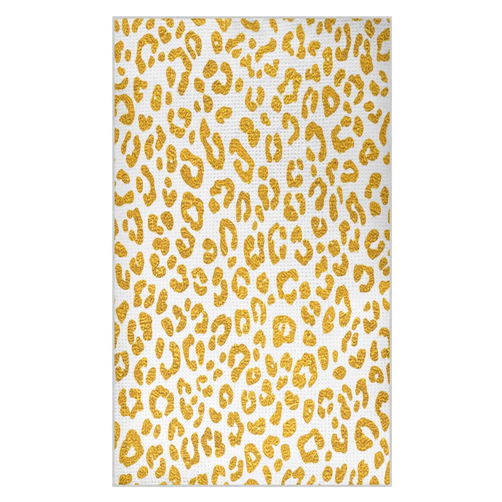BURSTDDY Leopard Print Kitchen Towels,Absorbent Dish Towels 2 Pack