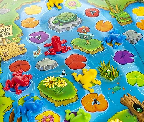 Miniatura 4 de Ribbity Flibbity, The Lily Pad Leaping, Fly Feasting Game, divertido juego de mesa con temática de rana
