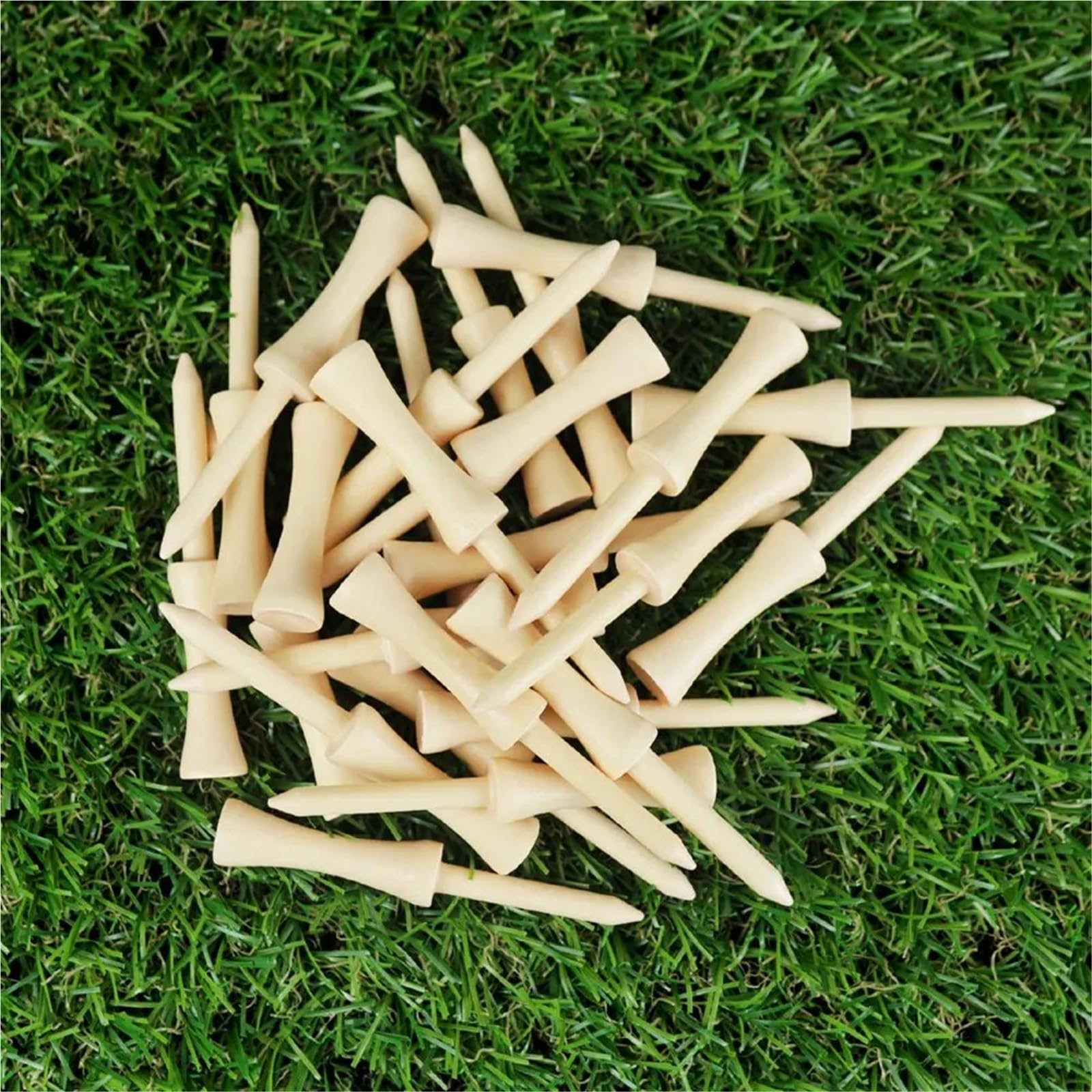 Step Down Golf-Tees aus Holz, 50-teilige Packung