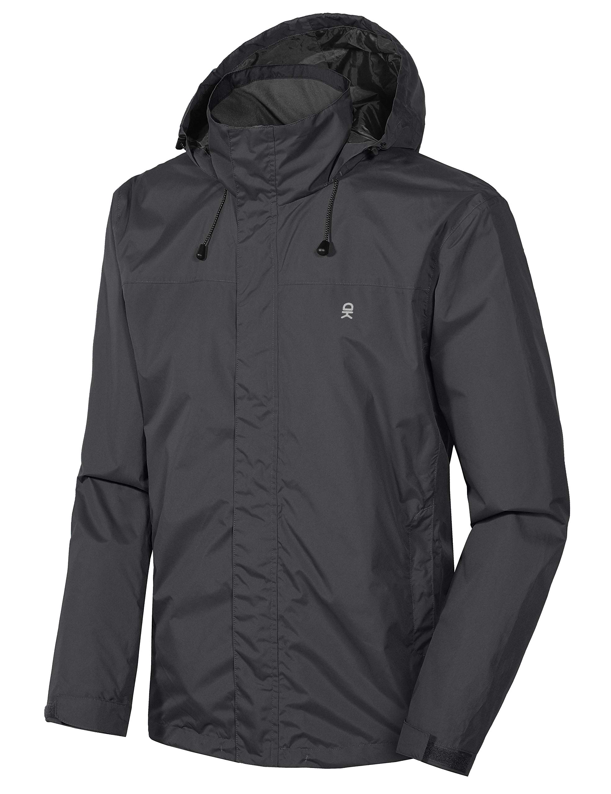 Little Donkey Andy Men's Waterproof Rain Jacket Outdoor Lightweight Rain Shell Coat for Hiking,Golf,Travel