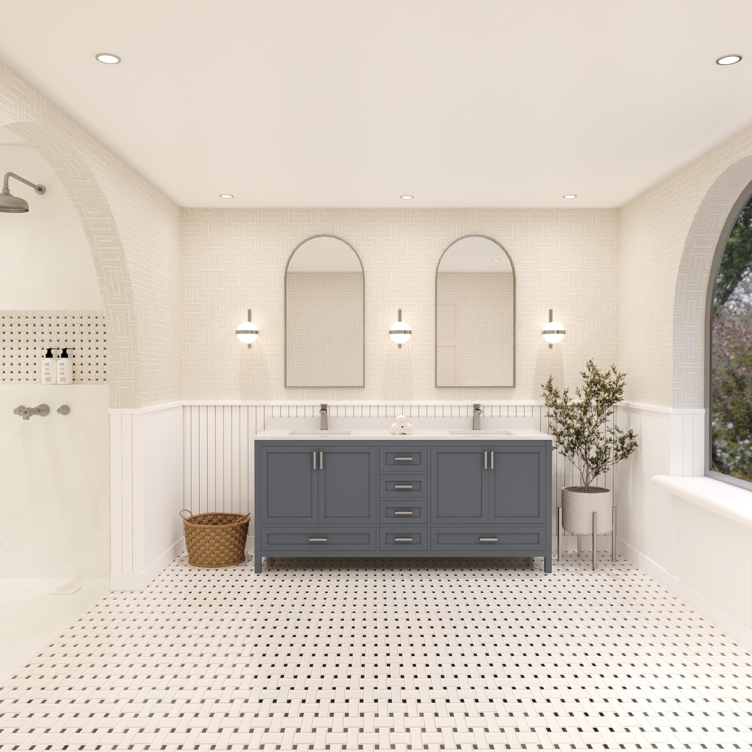 Ayna Decors Rooh 72 Inch Bathroom Vanity