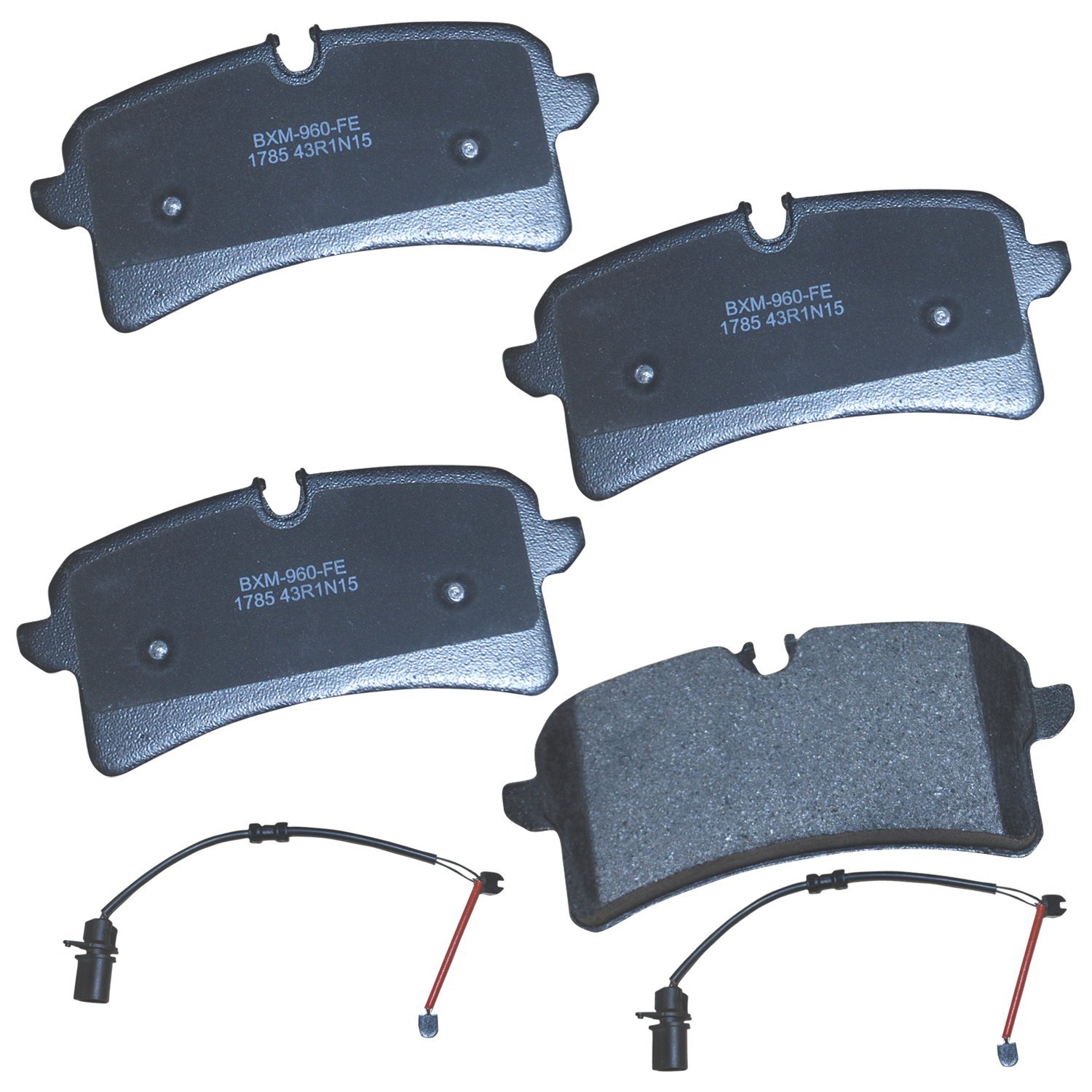 Bendix Premium SBM1785 Semi-Metallic Rear Brake Pads for Audi A8 Quattro 2015, RS7 2015, RS7 2018-2017, S8 2018-2017, Porsche Macan 2018-2015, Macan 2020, Macan 2023-2022