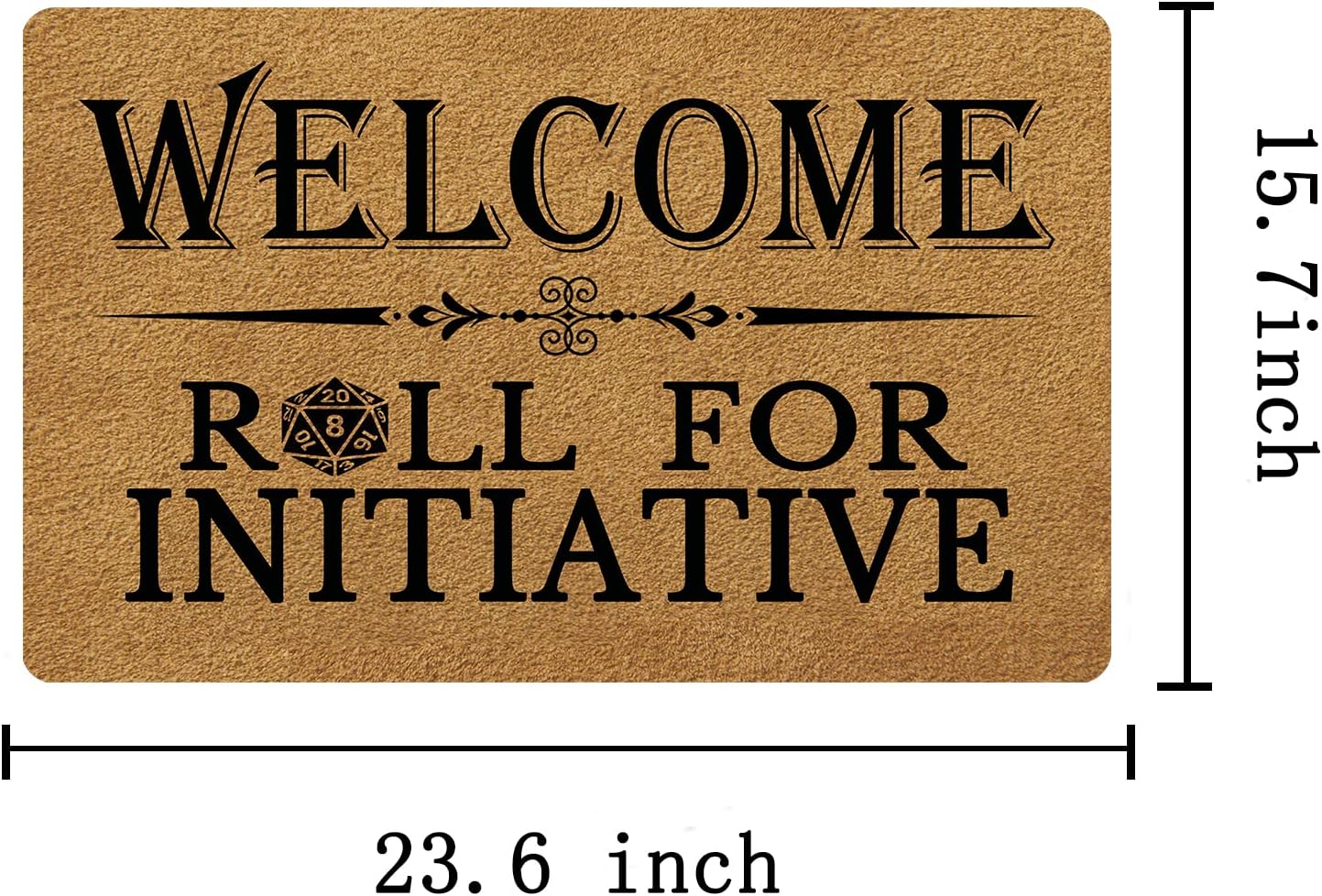 FunXiLin Funny Welcome Doormat(23.6 x 15.7 inch) Non-Slip mat Gift mat Personalized Home Decor mats for in Door Kitchen Entrance Rugs and Mats (Welcome Roll for Initiative)