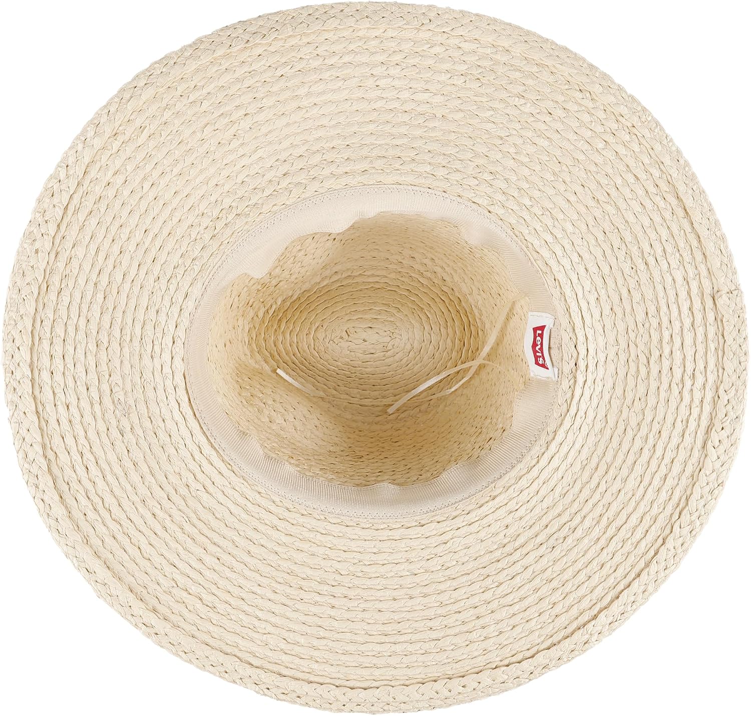 Levi's Women's Wide Brim Straw Hat with Woven Band