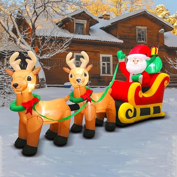 PARAYOYO Babbo Natale gonfiabile con luci LED