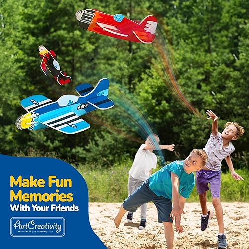 Miniatura 2 de ArtCreativity Aviones de espuma para niños, juego de 72 aviones ligeros con varios diseños, aviones planeadores de espuma empaquetados