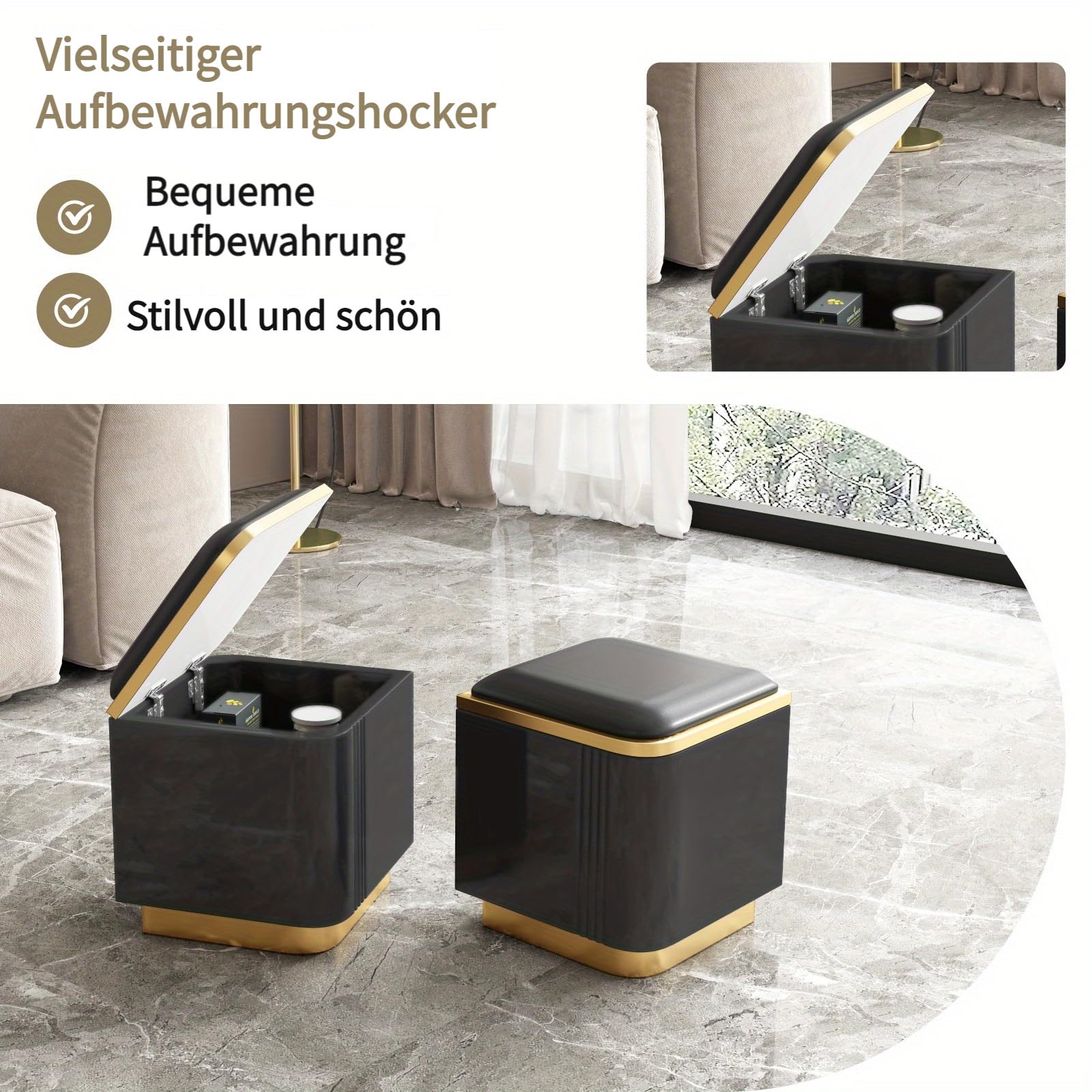 Guyii Höhenverstellbarer Couchtisch 120 cm lang mit Ablage, Multifunktionaler Cauchsofa Tisch, Coffee Table mit integriertem Stauraum und Klapptisch, Moderner Design für Wohnzimmer (schwarz)