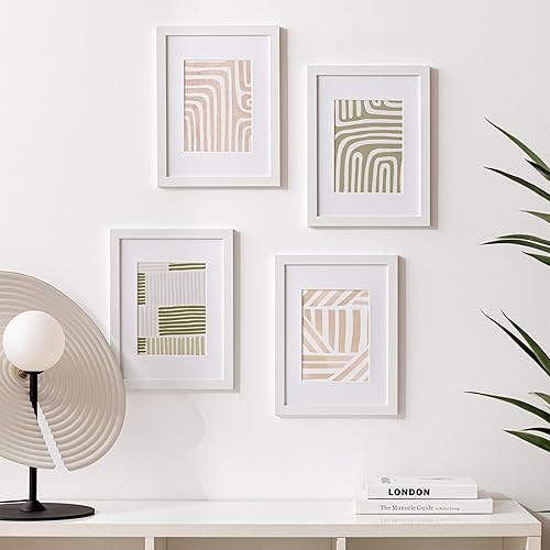 Vista 162 de eletecpro Juego de 10 marcos de fotos de 8.5 x 11 pulgadas, collage de fotos, decoración de pared, fotos de 5 x 7 con paspartú o de 8.5 x 11 Negro