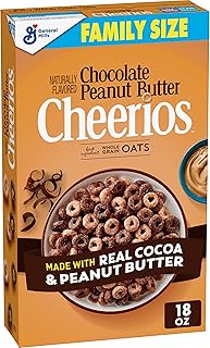 Cheerios Chocolate Peanut Butter Cheerios Cereal, Breakfast Cereal With Whole Grain Oats, 18 OZ Family Size