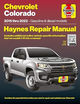Compatible for the Chevrolet Colorado 20152022 Haynes Repair Manual Covers 2.5L & 3.6L Gas Engines, 3.6L LFX & 2.8L LWN Diesel Step-by-Step Maintenance, Repairs, Diagnostics & Wiring Diagrams