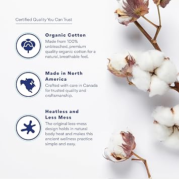 QUEEN OF THE THRONES Castor Oil Pack for Pelvic - Heatless, Less-Mess, Reusable - Organic Cotton Flannel, Comfort Fit, Soft Straps & Naturopathic Doctor Designed (Castor Oil Sold Separately)