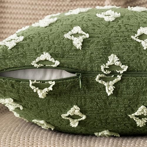 Miniatura 2 de MIULEE - Juego de 2 fundas de almohada decorativas para funda de cojín de jacquard de rombos, funda de cuadros suaves para sofá, cama, dormitorio y