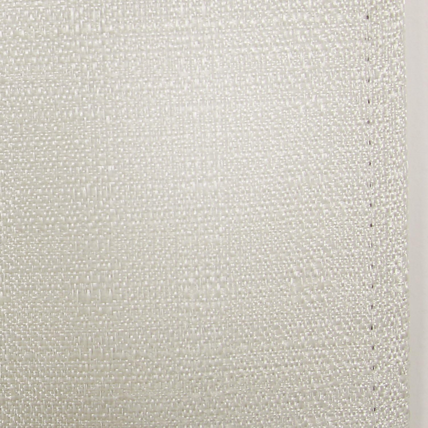 Deconovo Faux Linen Window Curtains Thermal Insulated Grommet Curtain Panels Blackout Curtains with Coating Back Layer for Nursery Room 38x95 Inch 1 White
