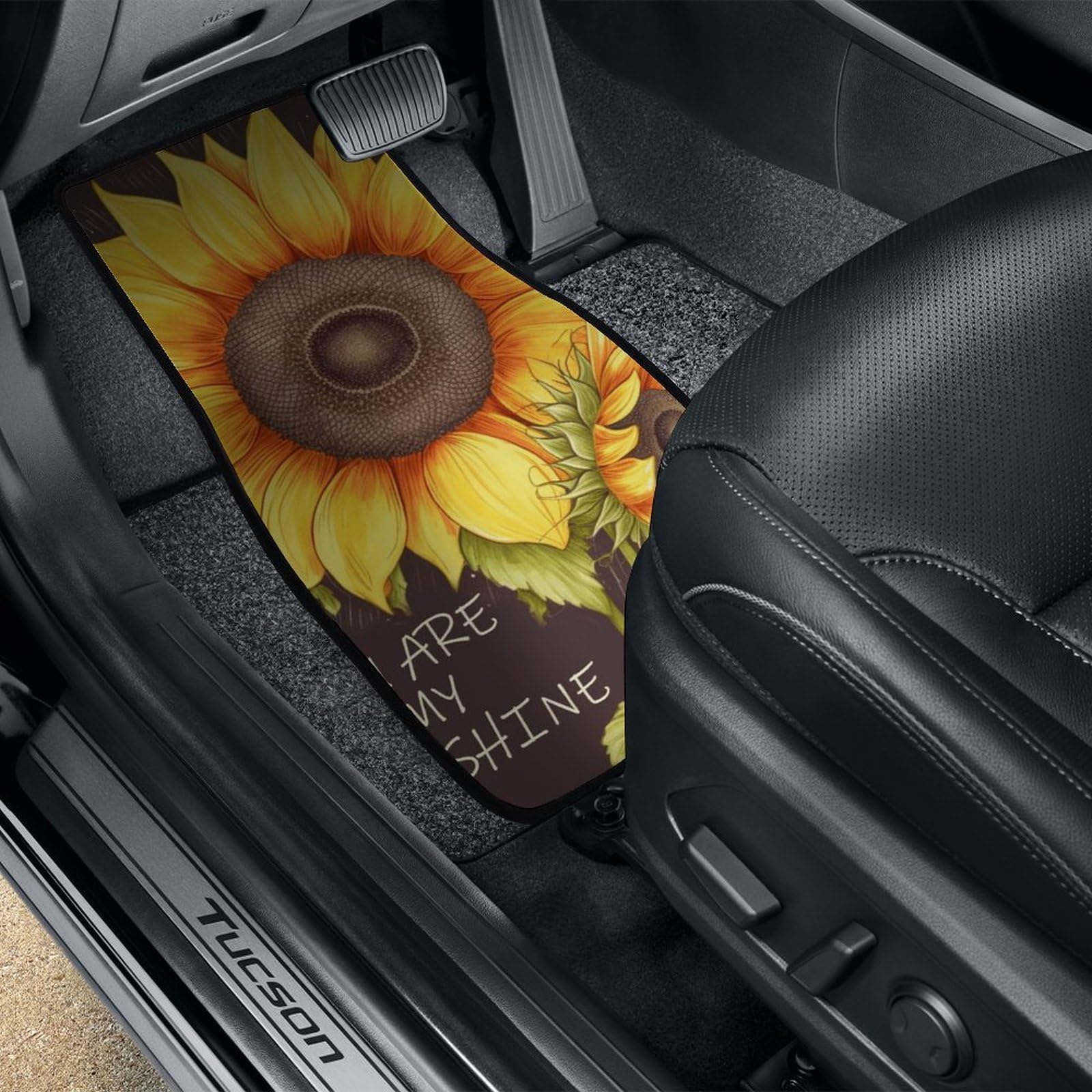 Set di 4 tappetini per auto, resistenti, antiscivolo, facili da pulire, adatti per la maggior parte delle auto, per tutte le stagioni, universali, adatti per SUV, berline e camion