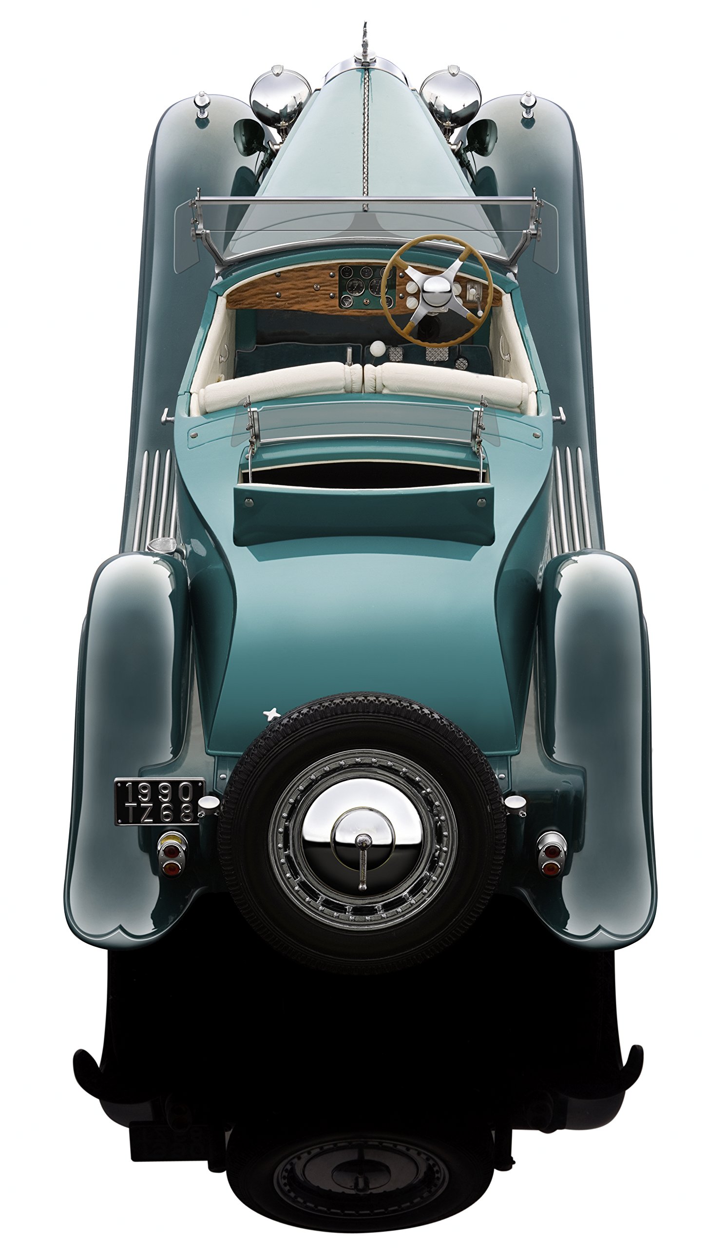 Bauer Spielwaren Exclusive Bugatti Royale Roadster Esders 1932: Originalgetreues, Hochwertiges Modellauto 1: 18, mit Türen und Motorhaube zum Öffnen, Fertigmodell, grün (1990TZ68)
