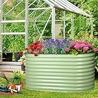 Vista 9 de Aoodor Aluzinc - Cama de jardín modular 2 en 1 elevada de metal, 63 pulgadas de largo x 32 pulgadas de ancho x 32 pulgadas de alto, maceta